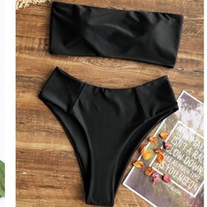 Zaful black high waisted bikini